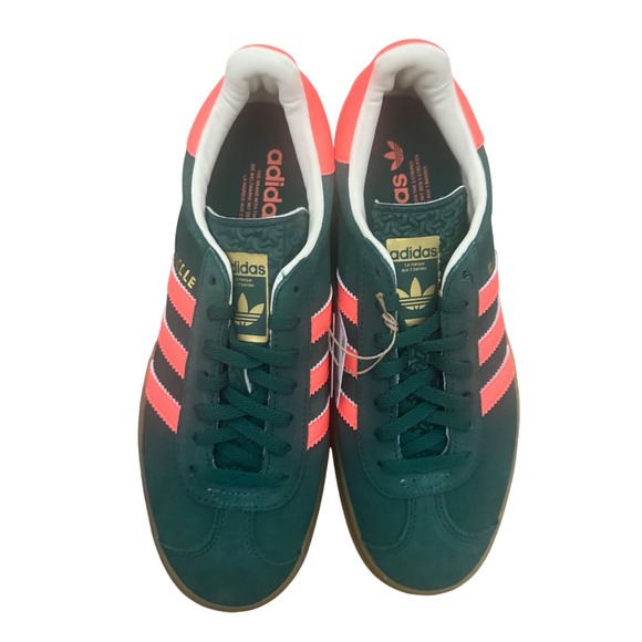 Adidas Gazelle Bold J Kids Shoes Green Coral Suede Platform Sneakers new - Picture 4 of 9